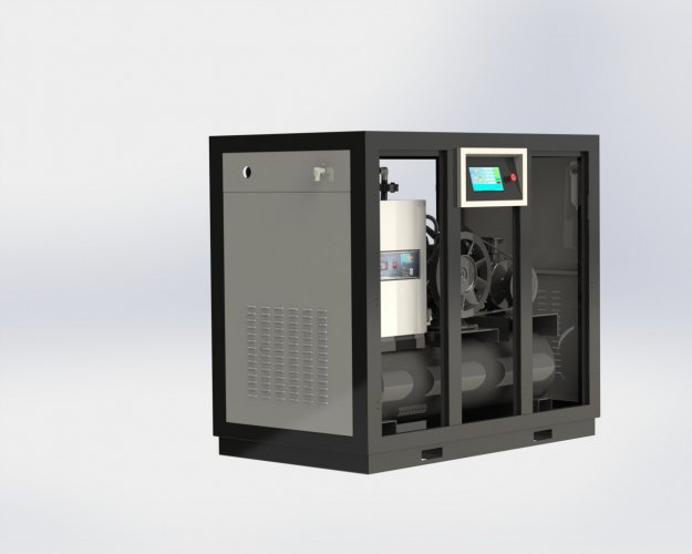 【巨薪】全無油空壓機一體機I型